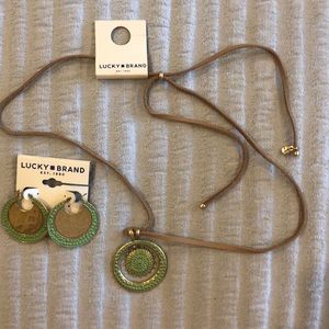 Lucky Brand Jewelry - Lucky Brand Necklace Earring Set Copper Green Gold Lucky Brand Jewelry - Lucky Brand Necklace Earring Set Copper Green Gold